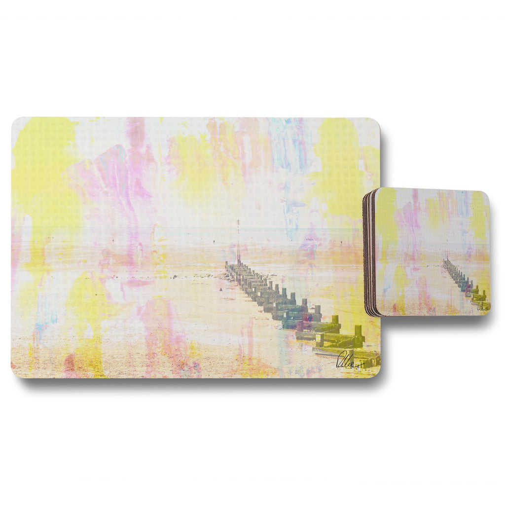 New Product Colourful beach (Placemat & Coaster Set)  - Andrew Lee Home and Living