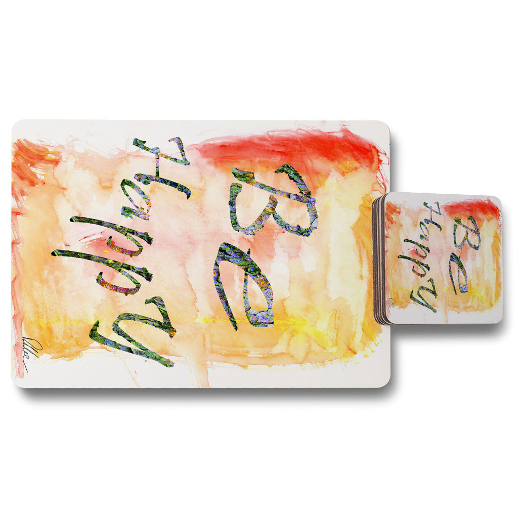 New Product Be Happy (Placemat & Coaster Set)  - Andrew Lee Home and Living