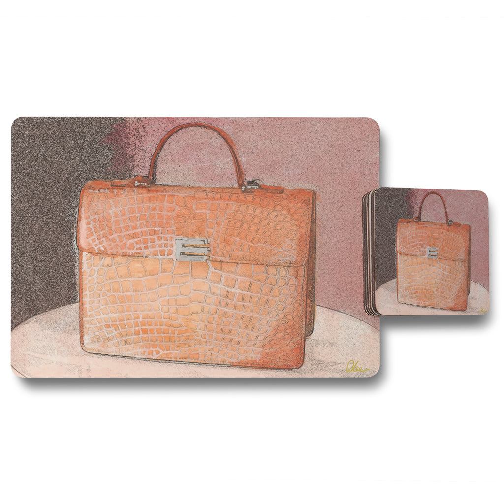 New Product Brown Bag  (Placemat & Coaster Set)  - Andrew Lee Home and Living