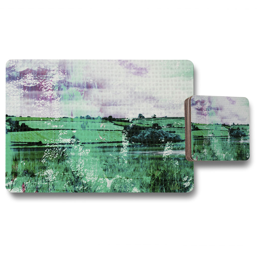 New Product Classic green countryside (Placemat & Coaster Set)  - Andrew Lee Home and Living