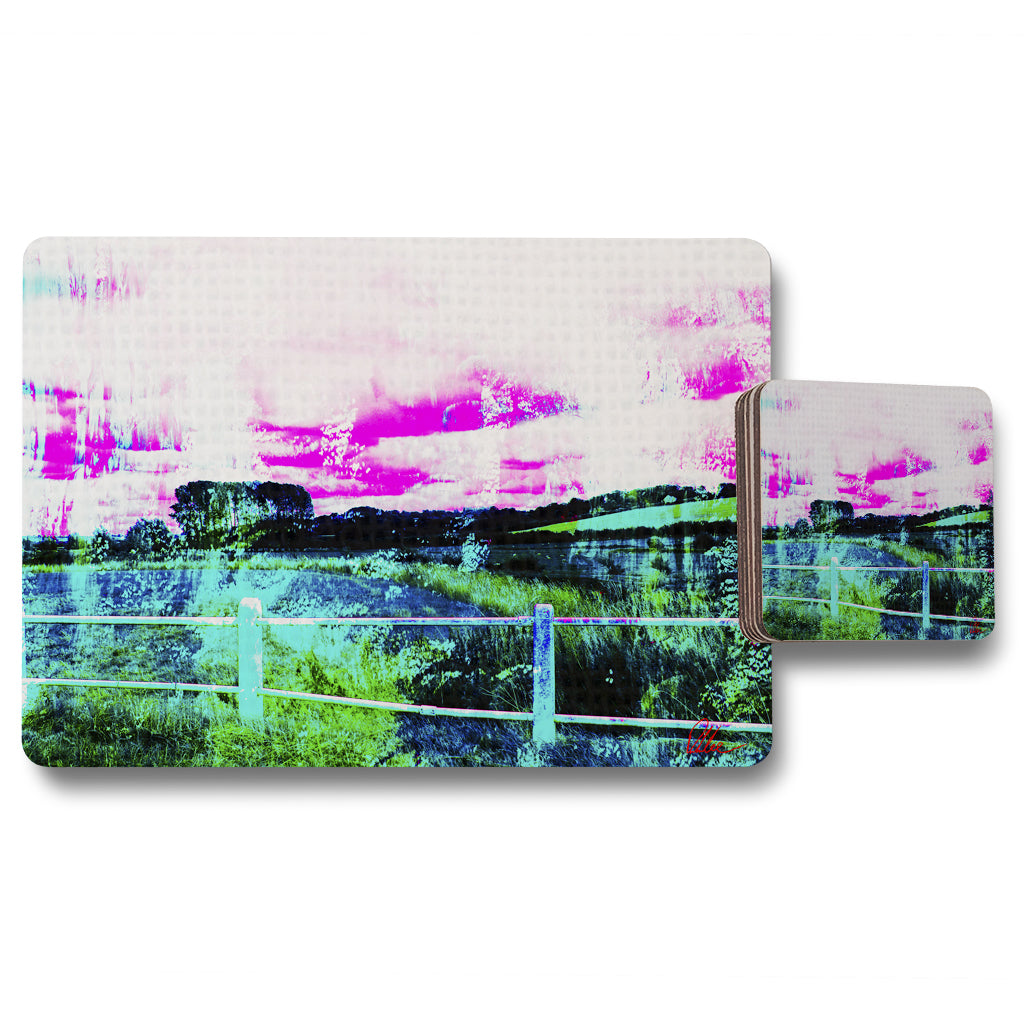 New Product Fluorescent countryside (Placemat & Coaster Set)  - Andrew Lee Home and Living