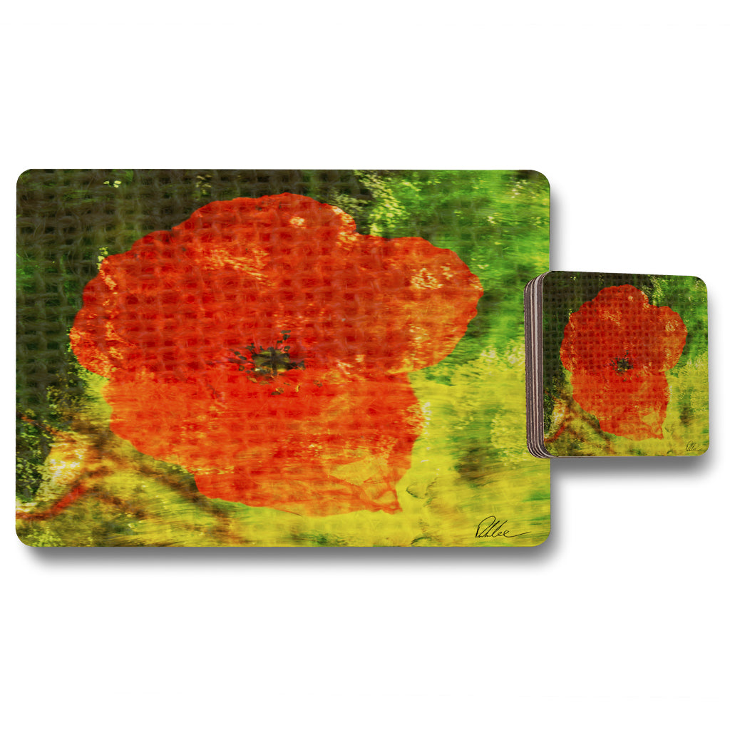 New Product poppy (Placemat & Coaster Set)  - Andrew Lee Home and Living