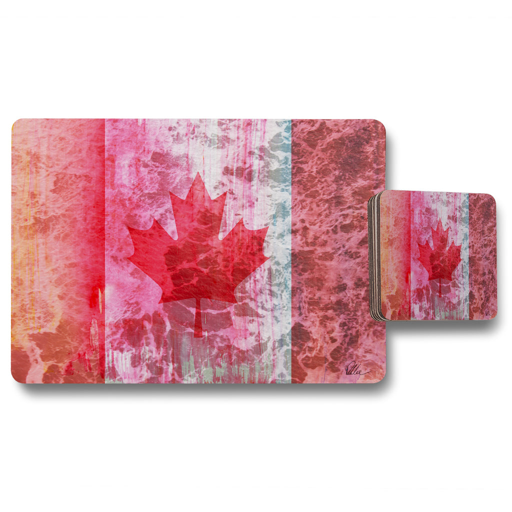 New Product Canada Flag (Placemat & Coaster Set)  - Andrew Lee Home and Living