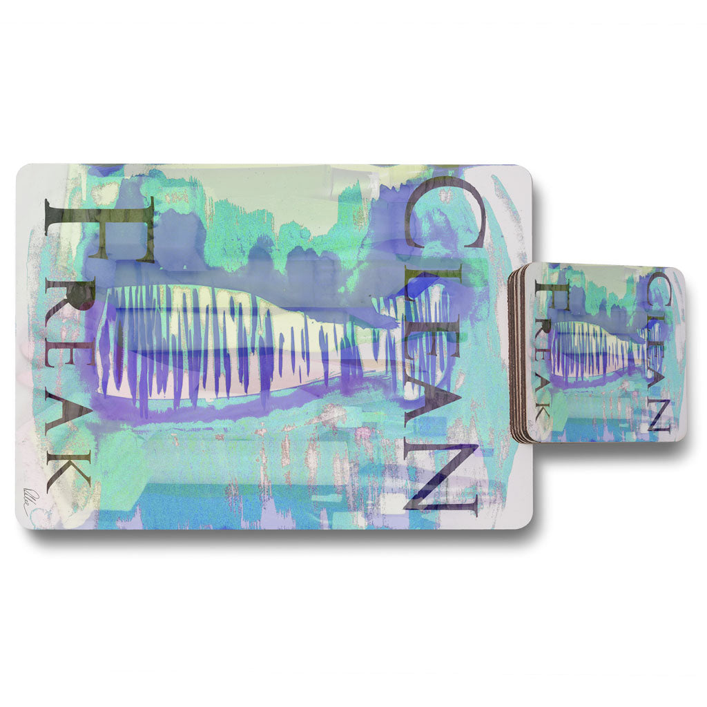 New Product Clean freak blue (Placemat & Coaster Set)  - Andrew Lee Home and Living