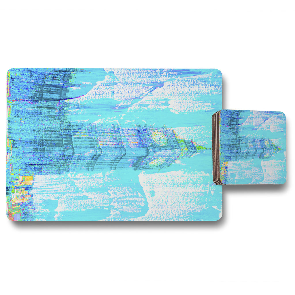 New Product CRAZY BLUE BEN (Placemat & Coaster Set)  - Andrew Lee Home and Living
