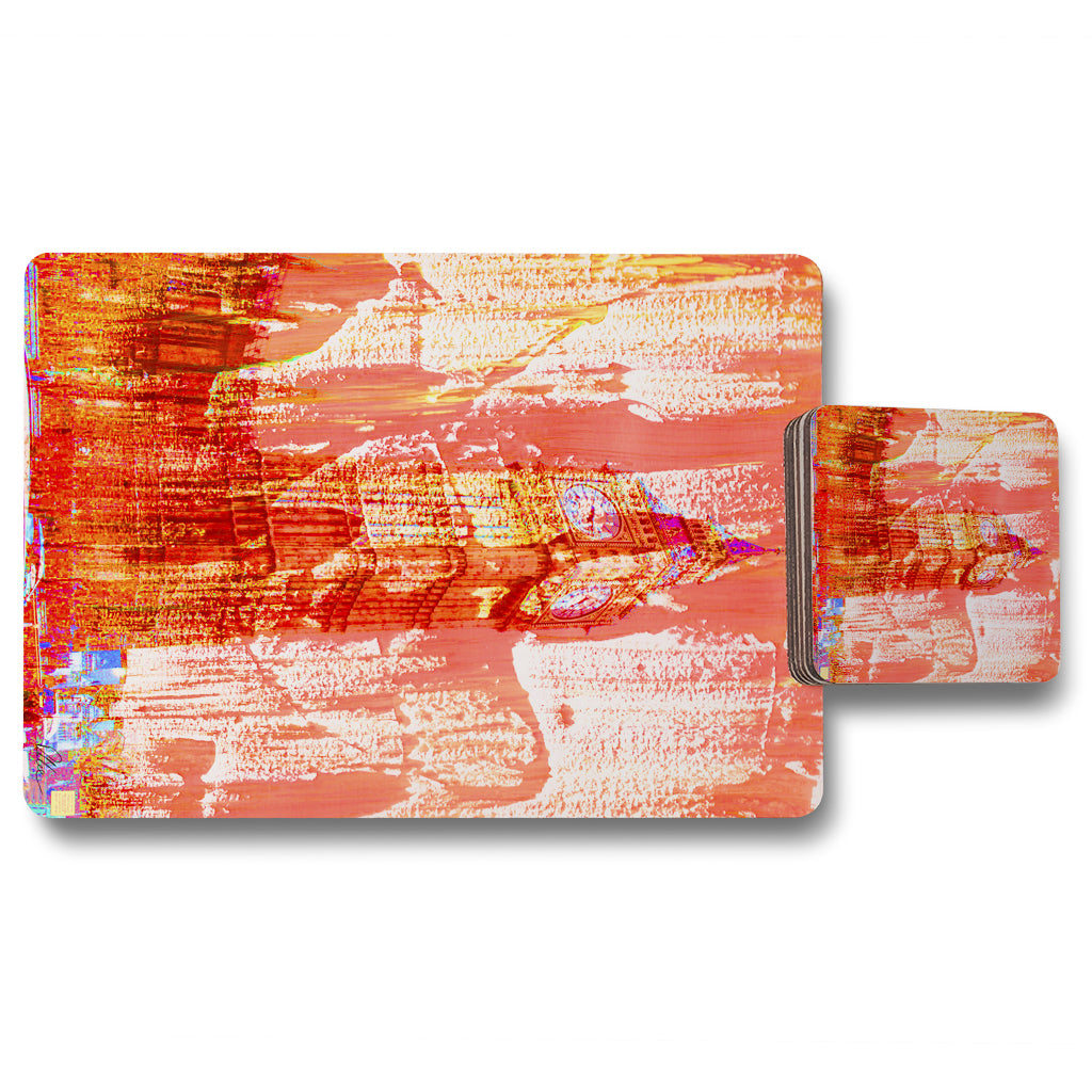 New Product CRAZY RED BEN (Placemat & Coaster Set)  - Andrew Lee Home and Living