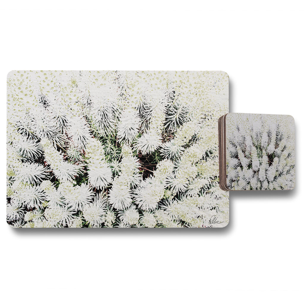 New Product Beautifully White (Placemat & Coaster Set)  - Andrew Lee Home and Living