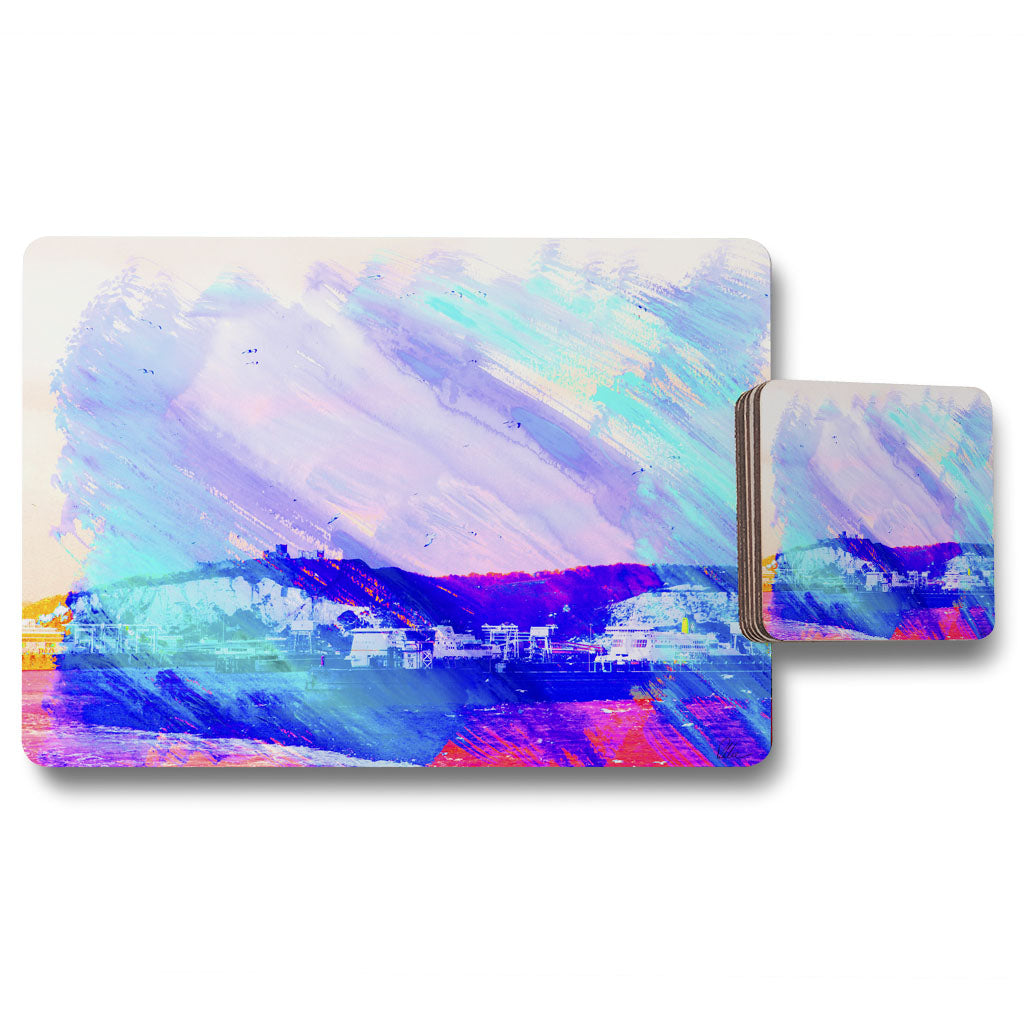 New Product white cliffs of dover (Placemat & Coaster Set)  - Andrew Lee Home and Living