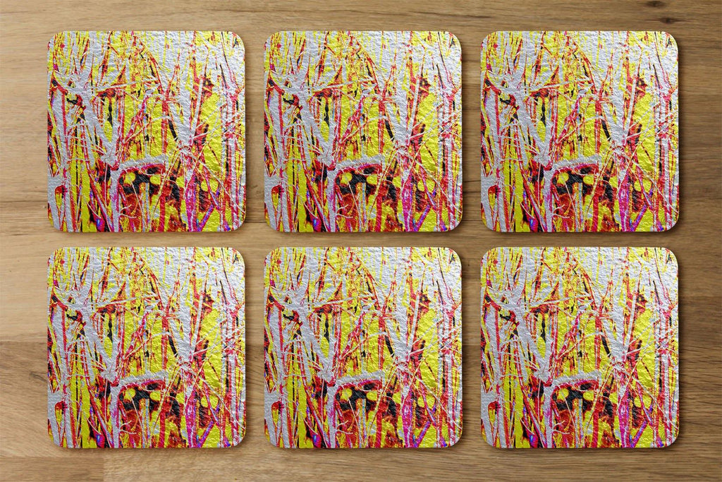 River thames and red branches (Coaster) - Andrew Lee Home and Living