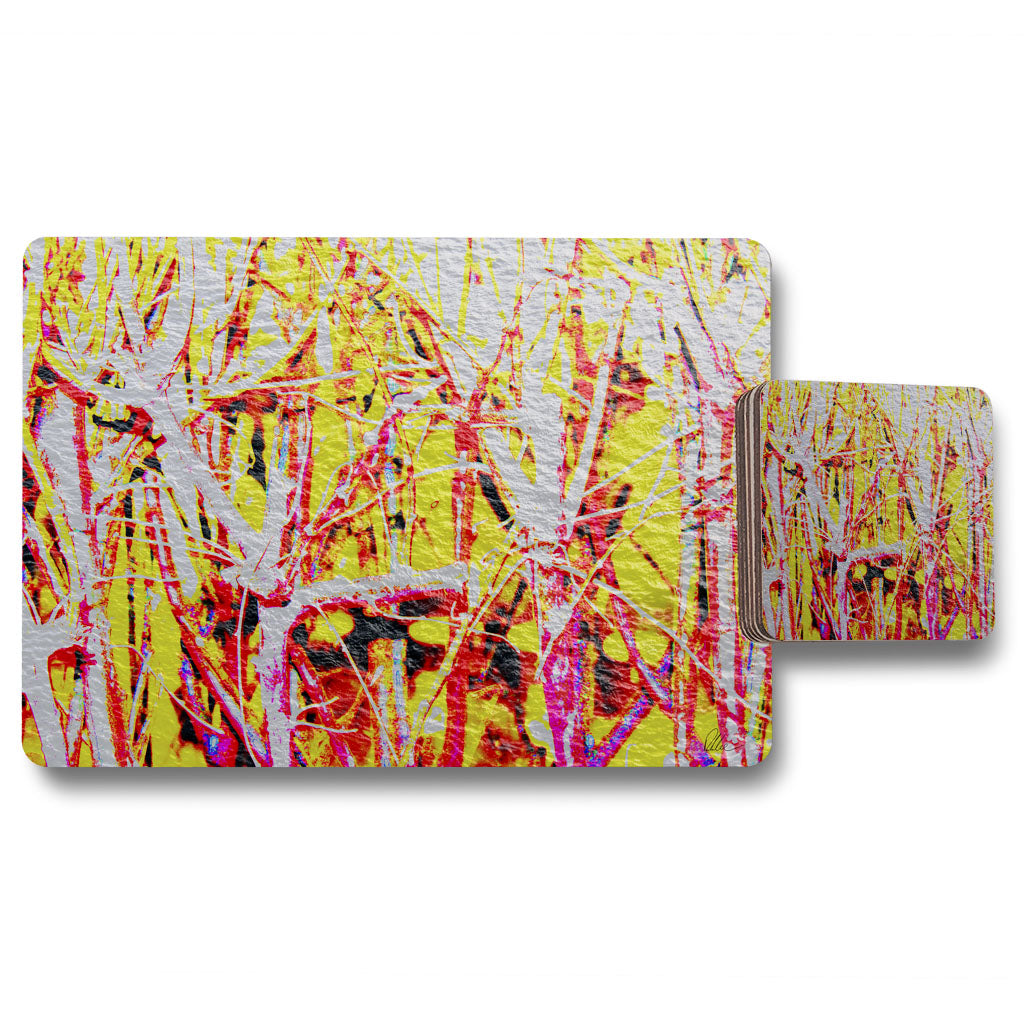New Product River thames and red branches (Placemat & Coaster Set)  - Andrew Lee Home and Living