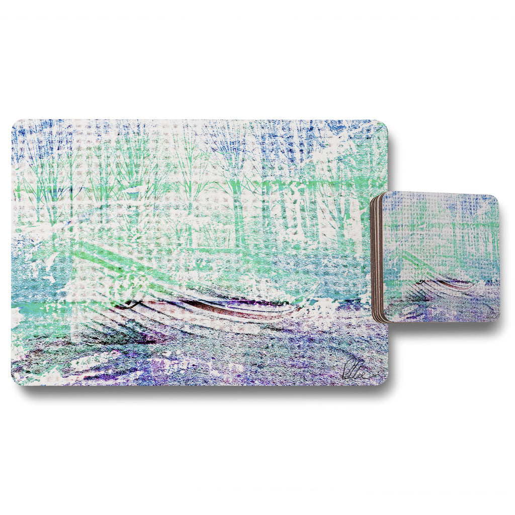 New Product Washed Up Blue (Placemat & Coaster Set)  - Andrew Lee Home and Living