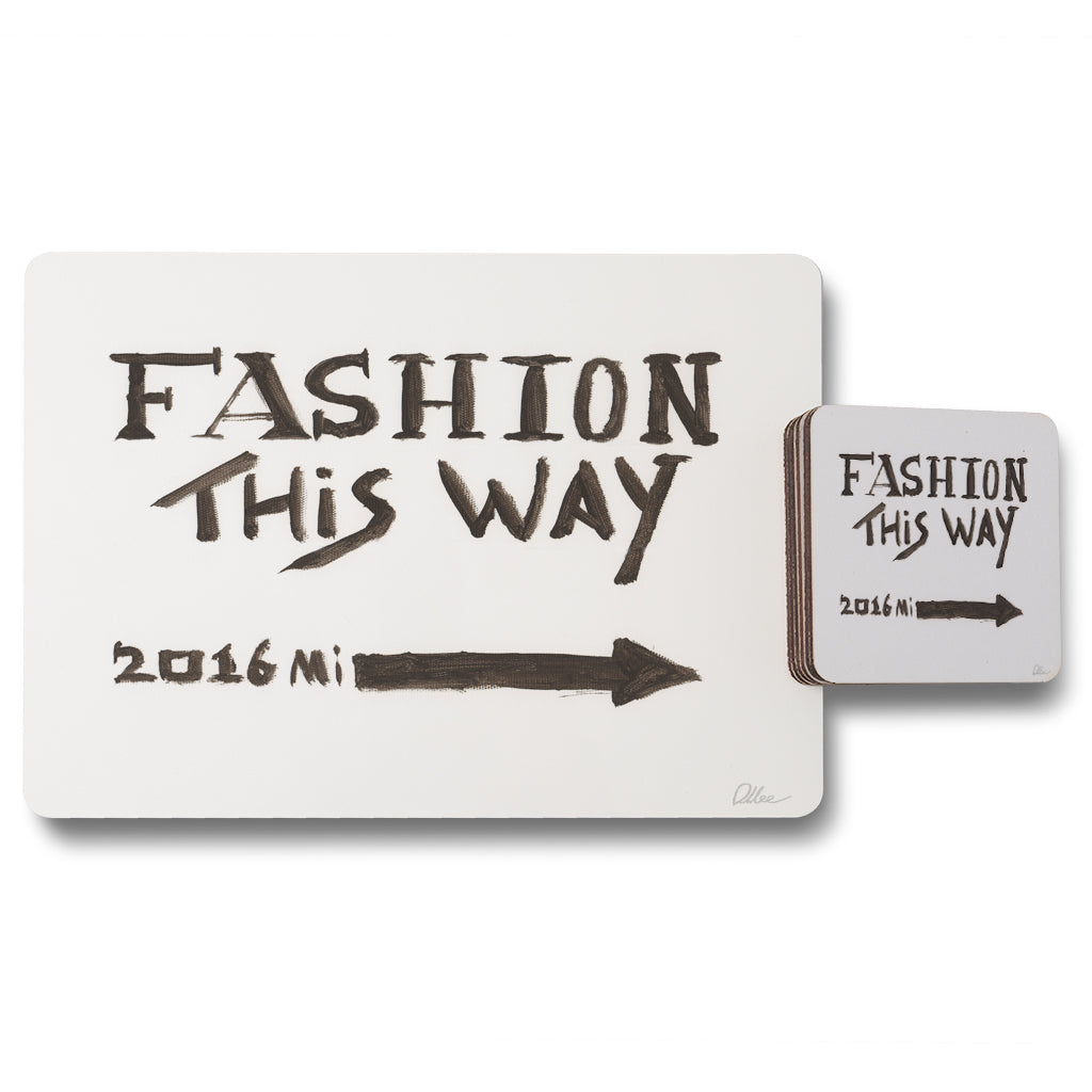 New Product Fashion This Way (Placemat & Coaster Set)  - Andrew Lee Home and Living
