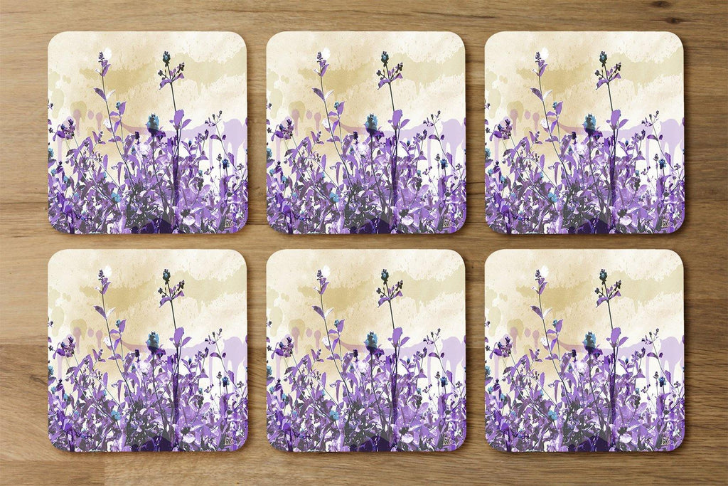 Purple Flowers (Coaster) - Andrew Lee Home and Living