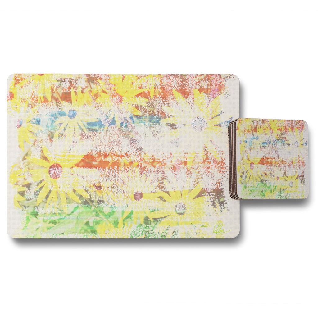 New Product FLOWER BURST (Placemat & Coaster Set)  - Andrew Lee Home and Living