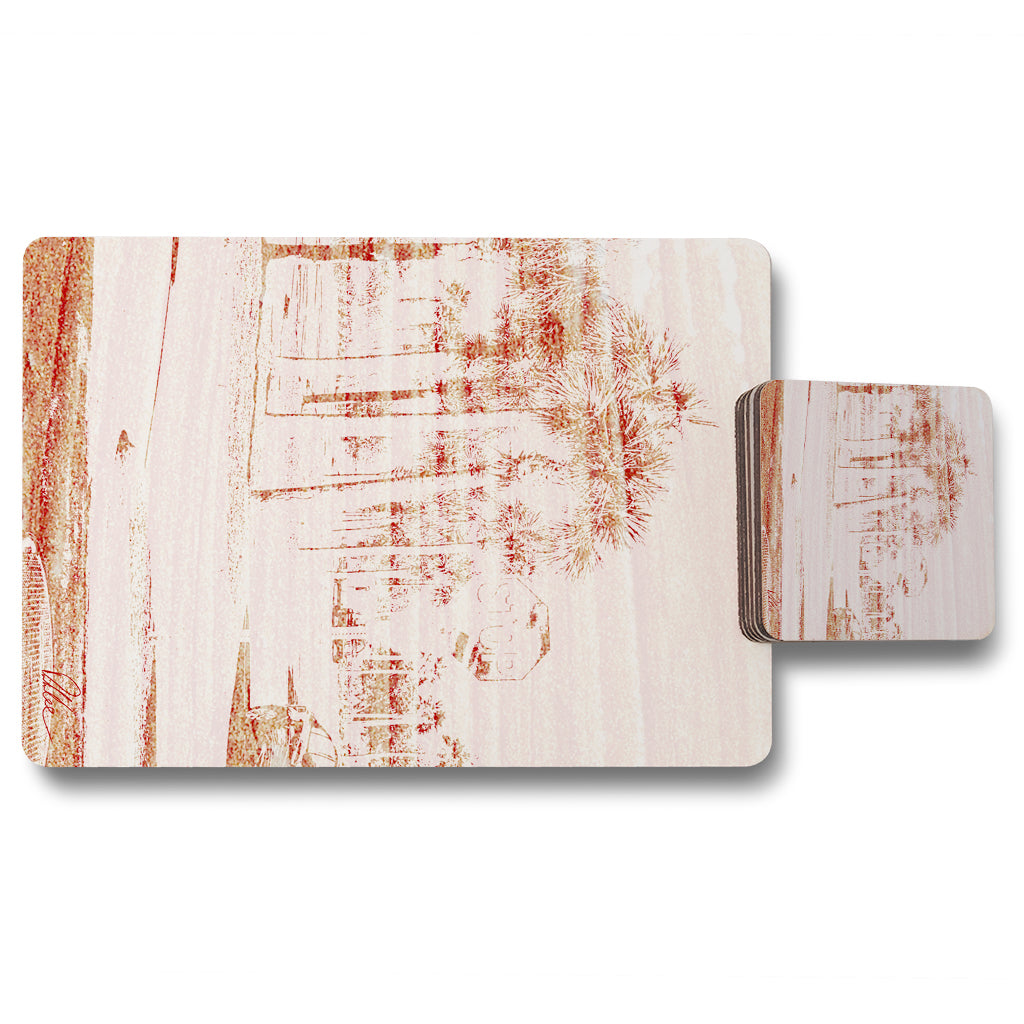 New Product Bronze Palm (Placemat & Coaster Set)  - Andrew Lee Home and Living