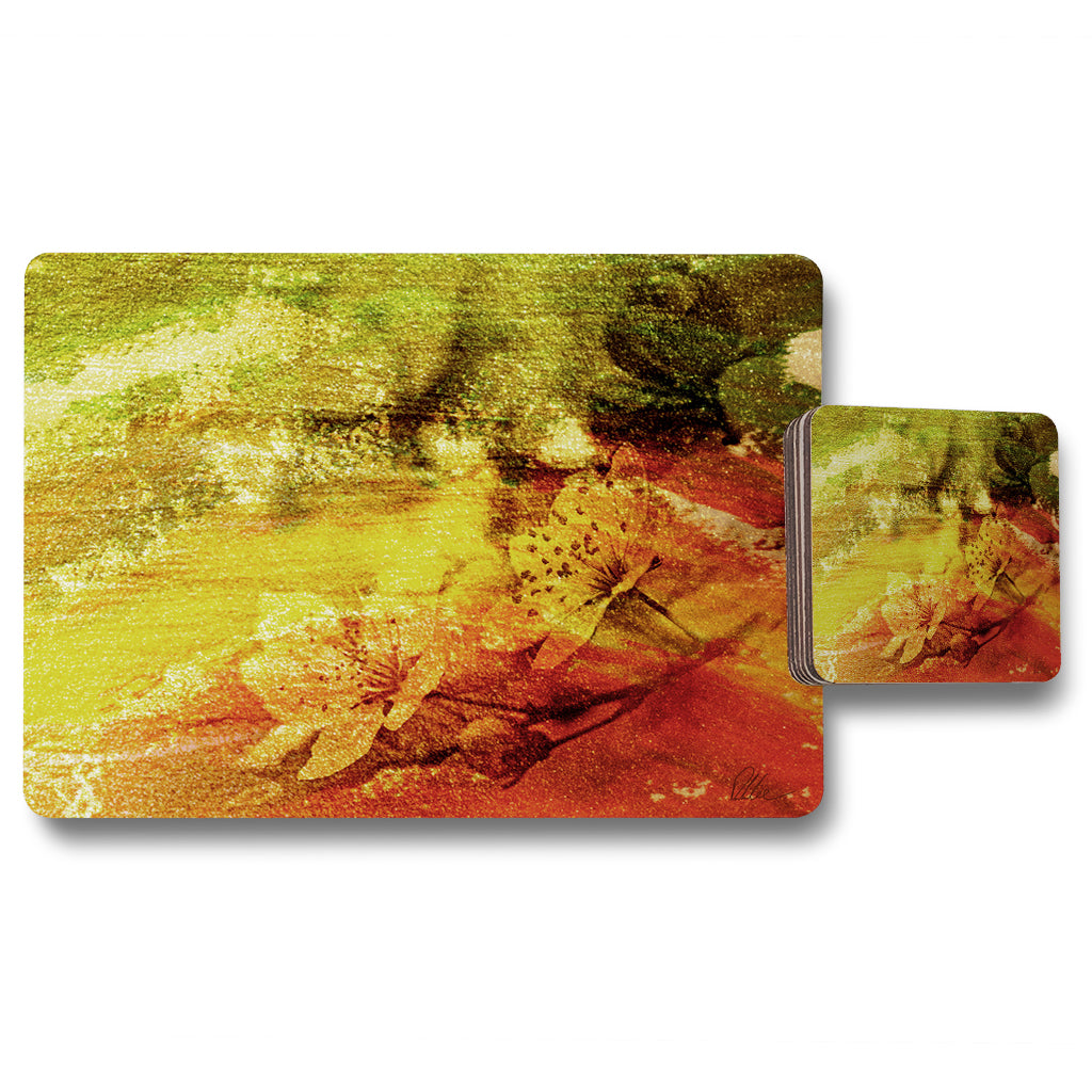 New Product Rustic Flowers (Placemat & Coaster Set)  - Andrew Lee Home and Living