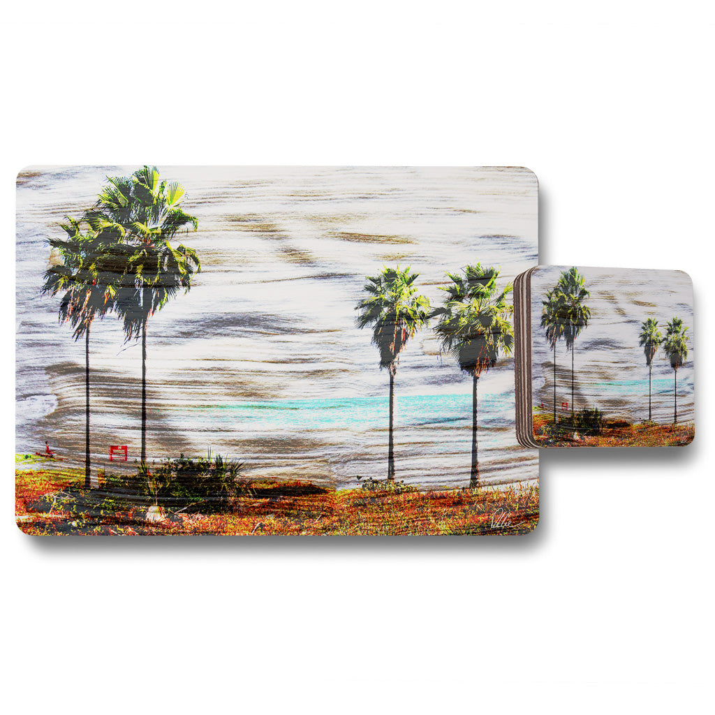 New Product S&G palm (Placemat & Coaster Set)  - Andrew Lee Home and Living