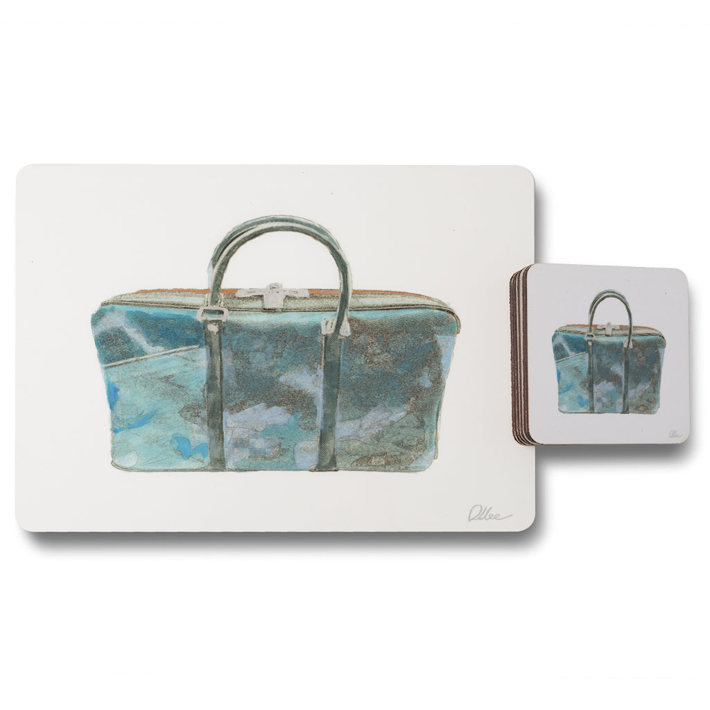 New Product Green Handbag (Placemat & Coaster Set)  - Andrew Lee Home and Living