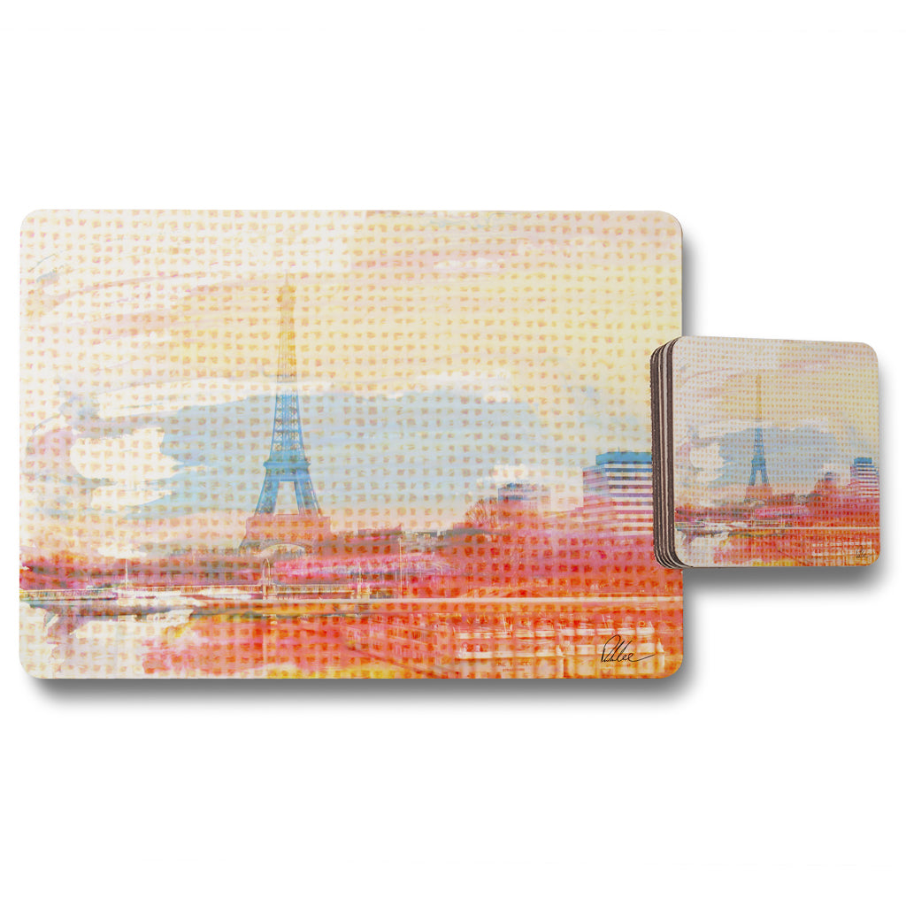 New Product Hessian Paris (Placemat & Coaster Set)  - Andrew Lee Home and Living