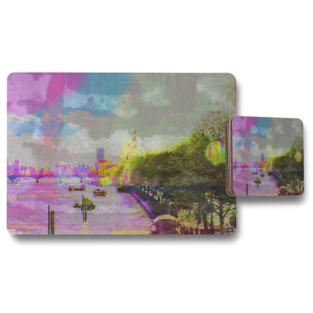 New Product london Bridge view (Placemat & Coaster Set)  - Andrew Lee Home and Living