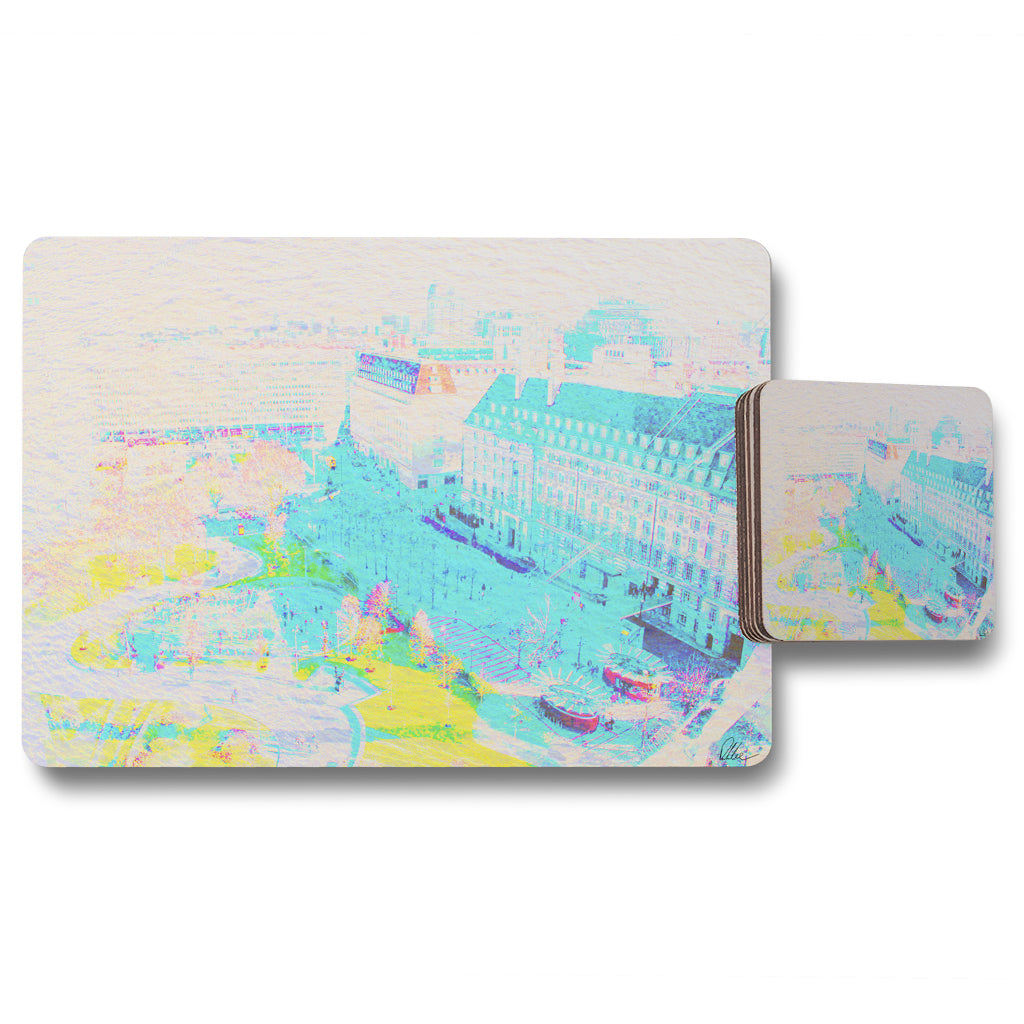 New Product LONDON EYE PARK (Placemat & Coaster Set)  - Andrew Lee Home and Living