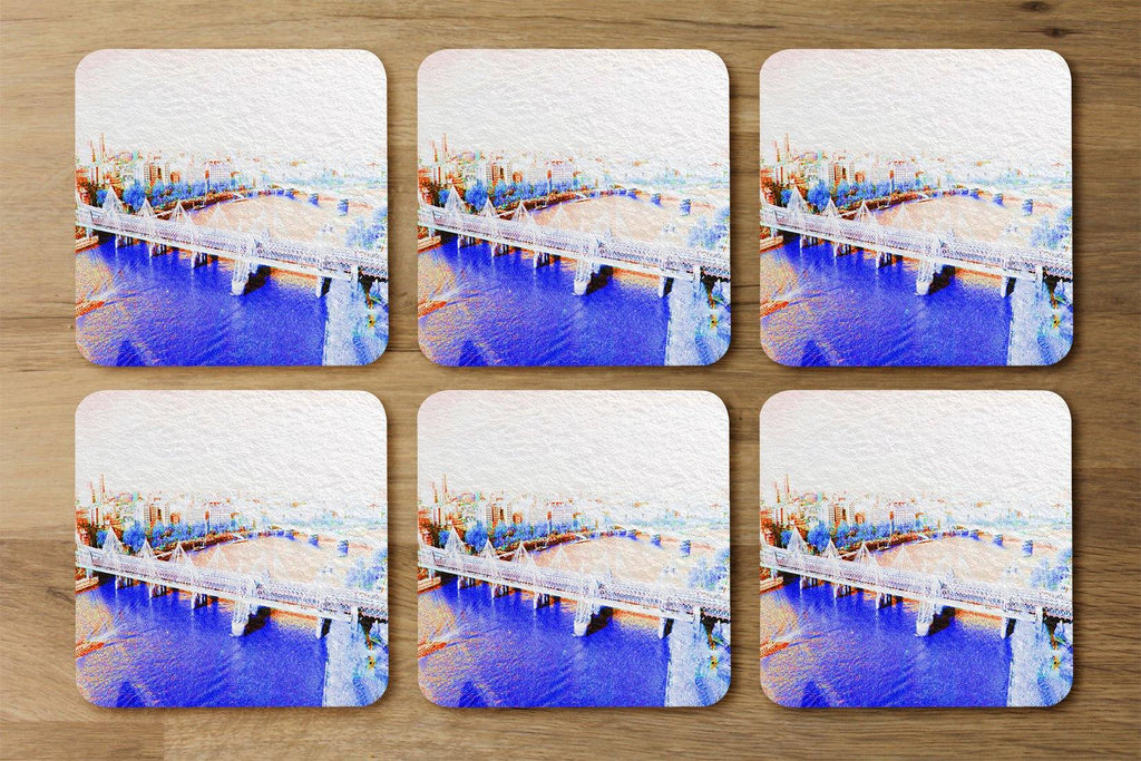 LONDON EYE VEIW blue (Coaster) - Andrew Lee Home and Living