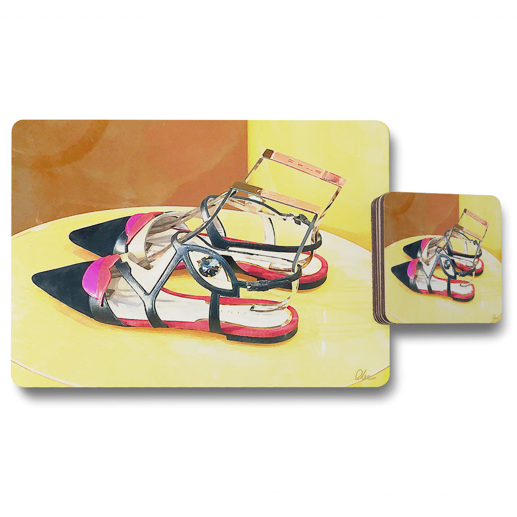New Product Pionty Shoes (Placemat & Coaster Set)  - Andrew Lee Home and Living