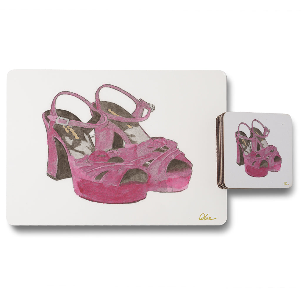New Product Purple High Heels (Placemat & Coaster Set)  - Andrew Lee Home and Living