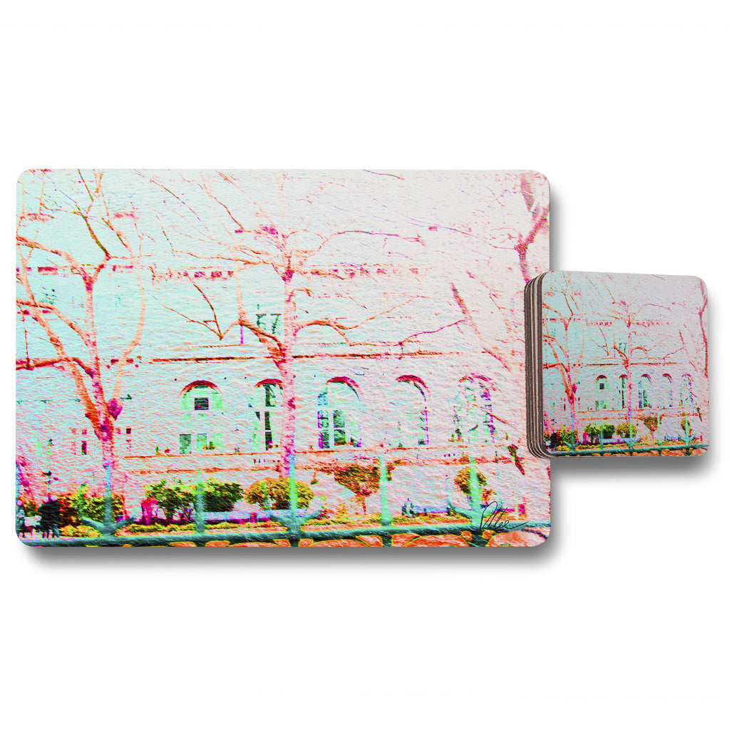 New Product Red tree in london  (Placemat & Coaster Set)  - Andrew Lee Home and Living