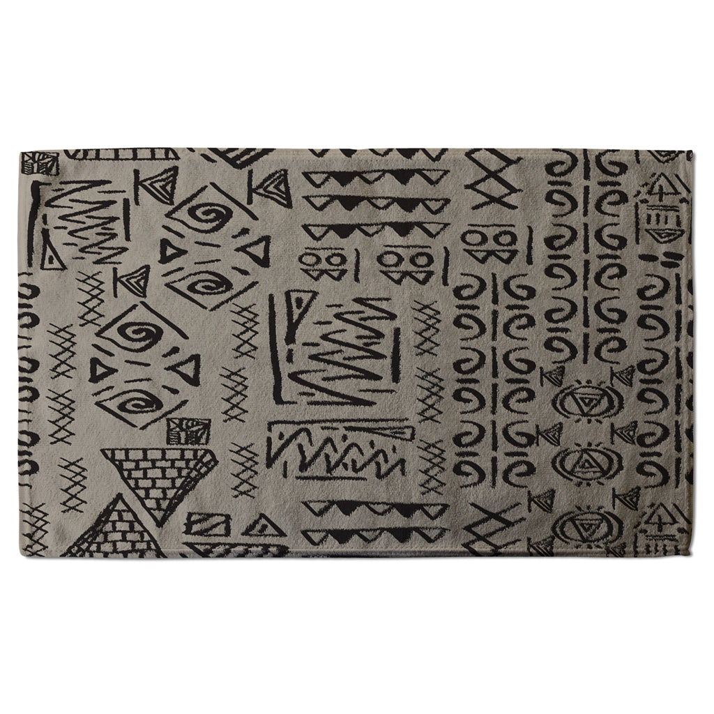 New Product Striped egyptian theme with ethnic and tribal motifs (Kitchen Towel)  - Andrew Lee Home and Living