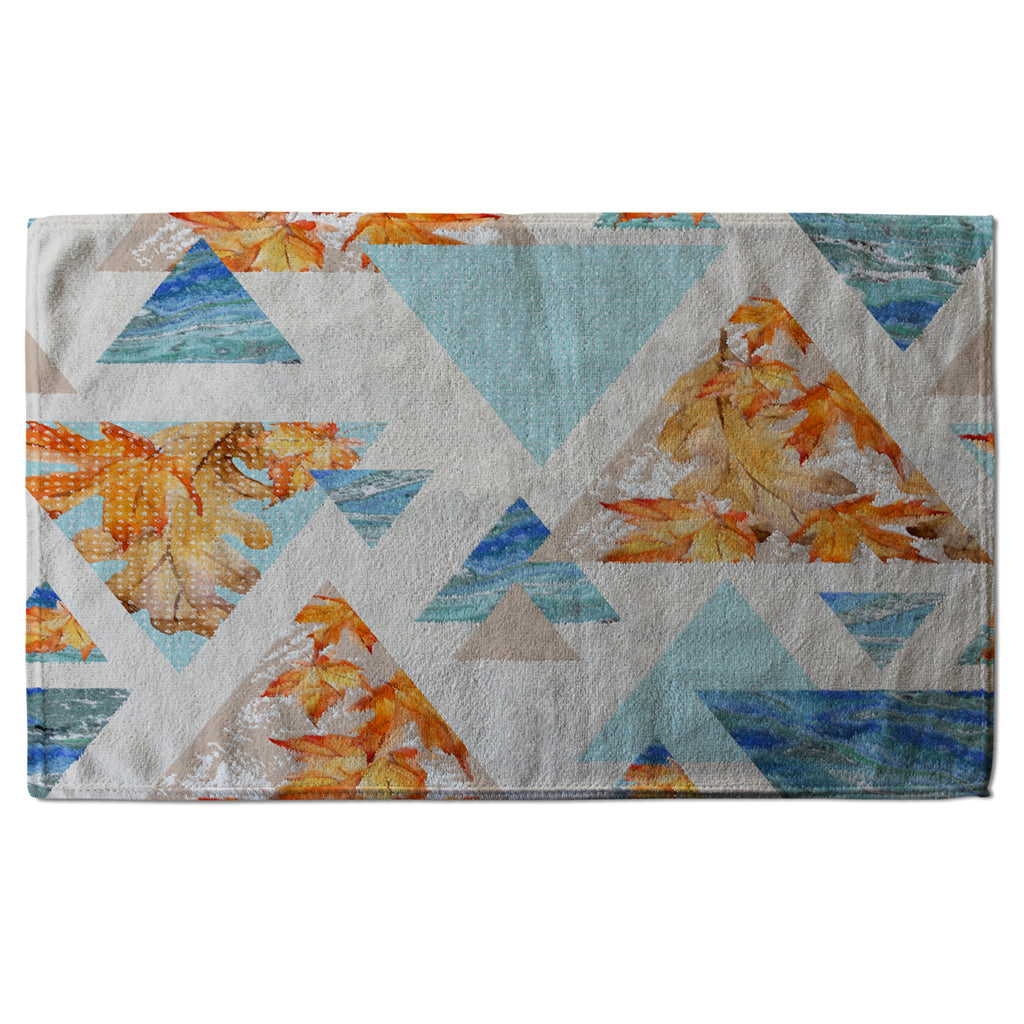 New Product Triangles with maple, oak leaves, marble (Kitchen Towel)  - Andrew Lee Home and Living