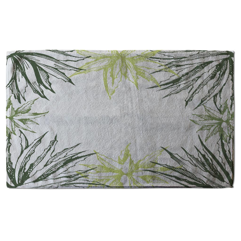 New Product Green Leaf Border (Kitchen Towel)  - Andrew Lee Home and Living