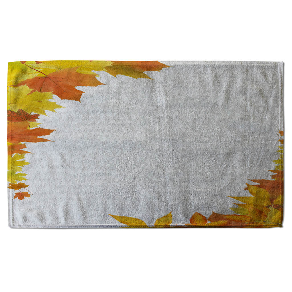 New Product Yellow Autumn Border (Kitchen Towel)  - Andrew Lee Home and Living