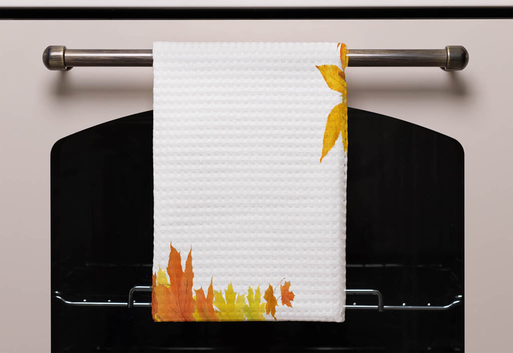 New Product Yellow Autumn Border (Kitchen Towel)  - Andrew Lee Home and Living
