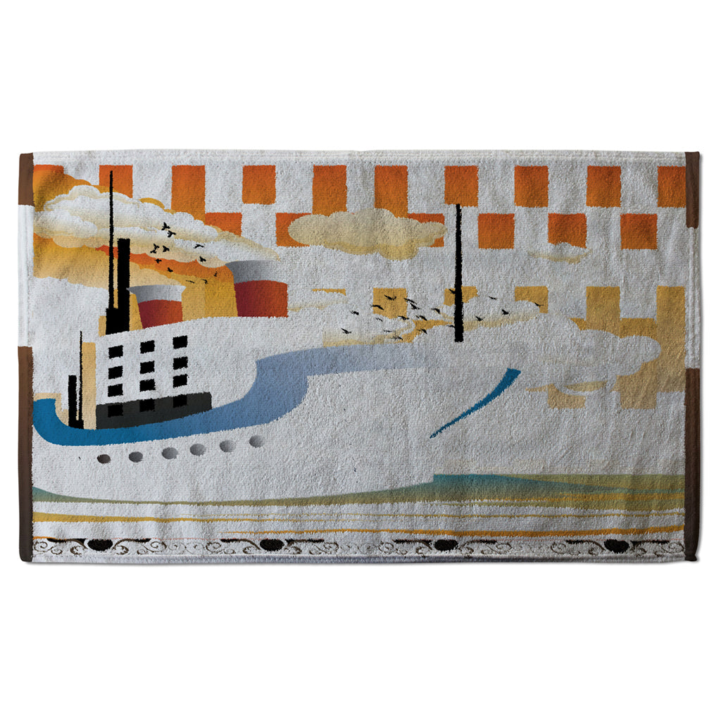 New Product Art Deco Ship (Kitchen Towel)  - Andrew Lee Home and Living
