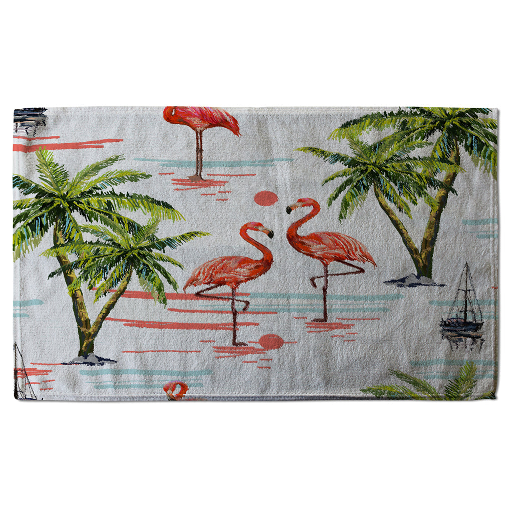 New Product Flamingo & Palm Trees (Kitchen Towel)  - Andrew Lee Home and Living