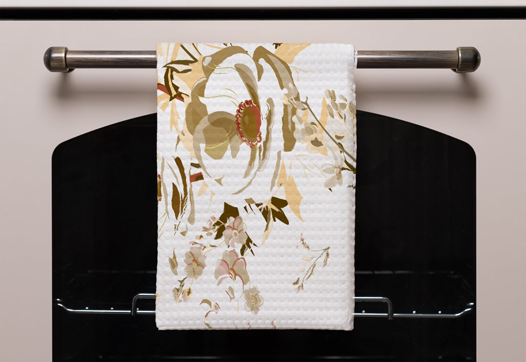 New Product Golden Flower Print (Kitchen Towel)  - Andrew Lee Home and Living