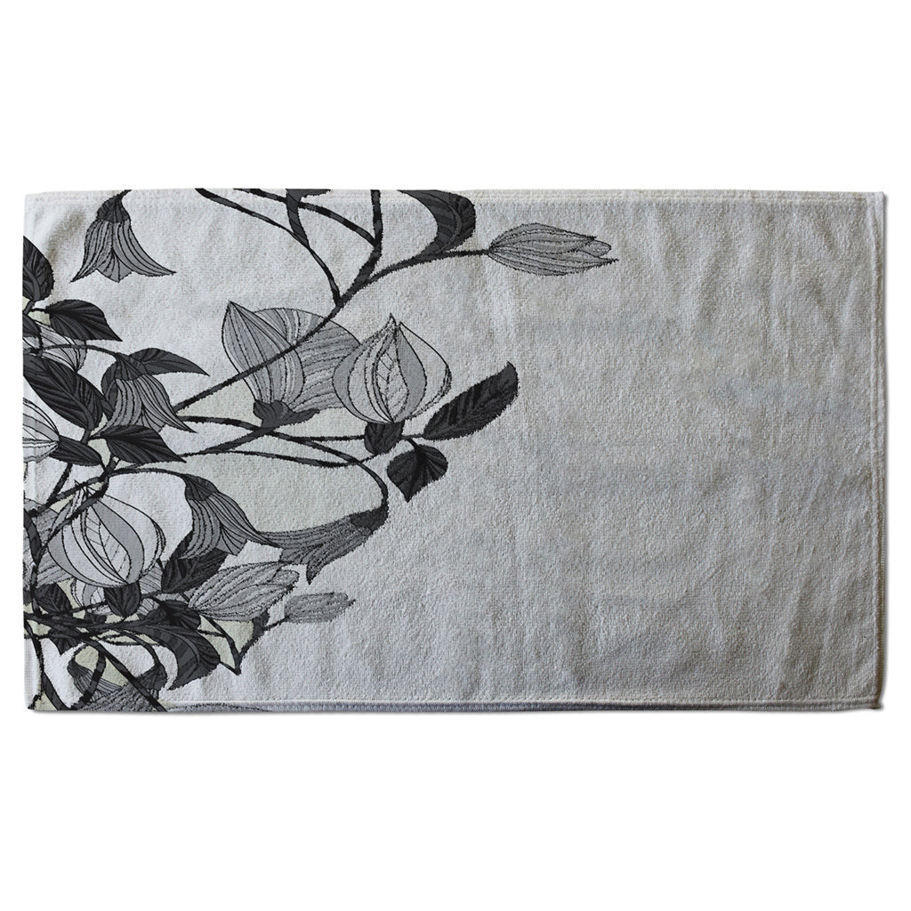 New Product Black & White Flower Illustration (Kitchen Towel)  - Andrew Lee Home and Living