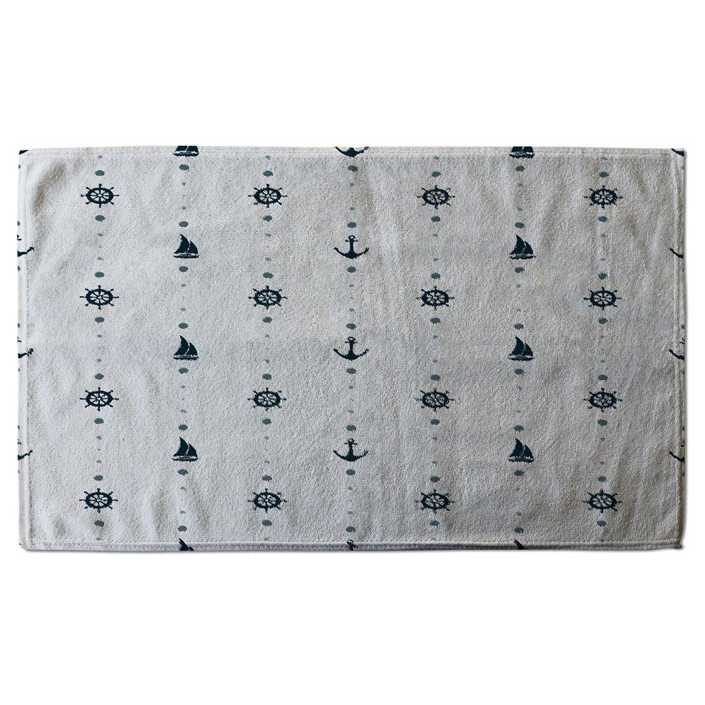 Anchor, Wheel, Sailboat (Kitchen Towel) - Andrew Lee Home and Living