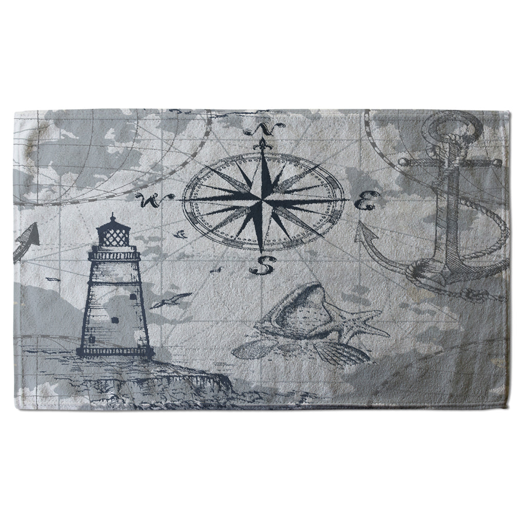 New Product Compass & Map (Kitchen Towel)  - Andrew Lee Home and Living