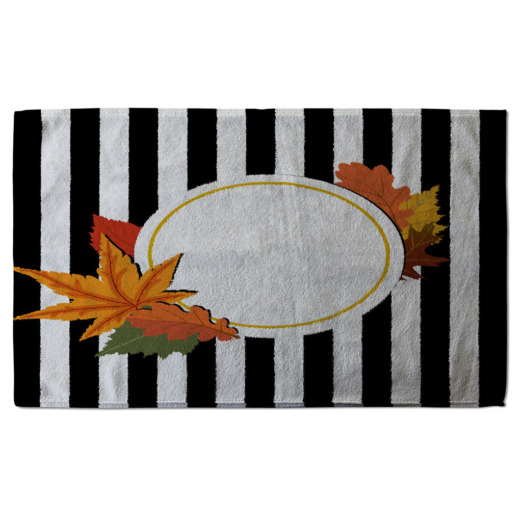 New Product Black Stripes, Autumn Leaves (Kitchen Towel)  - Andrew Lee Home and Living