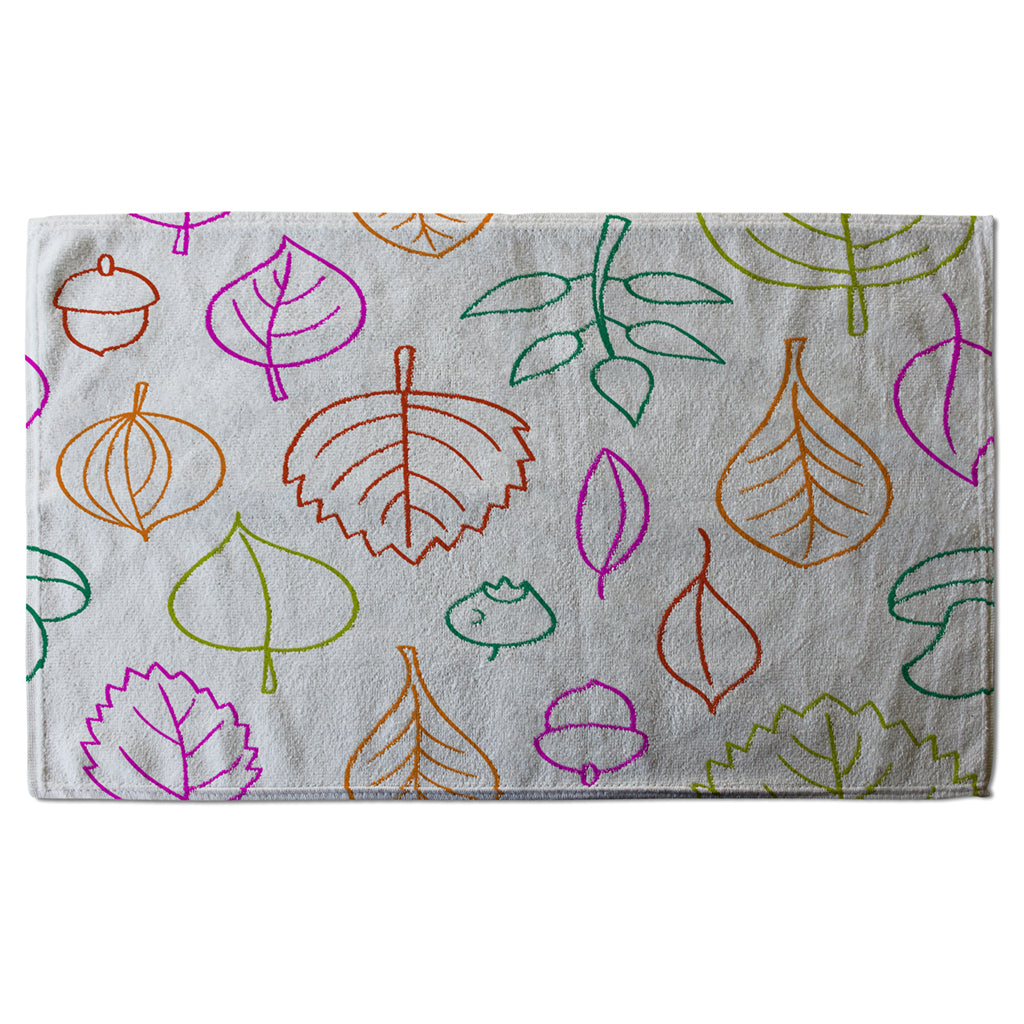 New Product Multi Colour Leaves Illustration (Kitchen Towel)  - Andrew Lee Home and Living