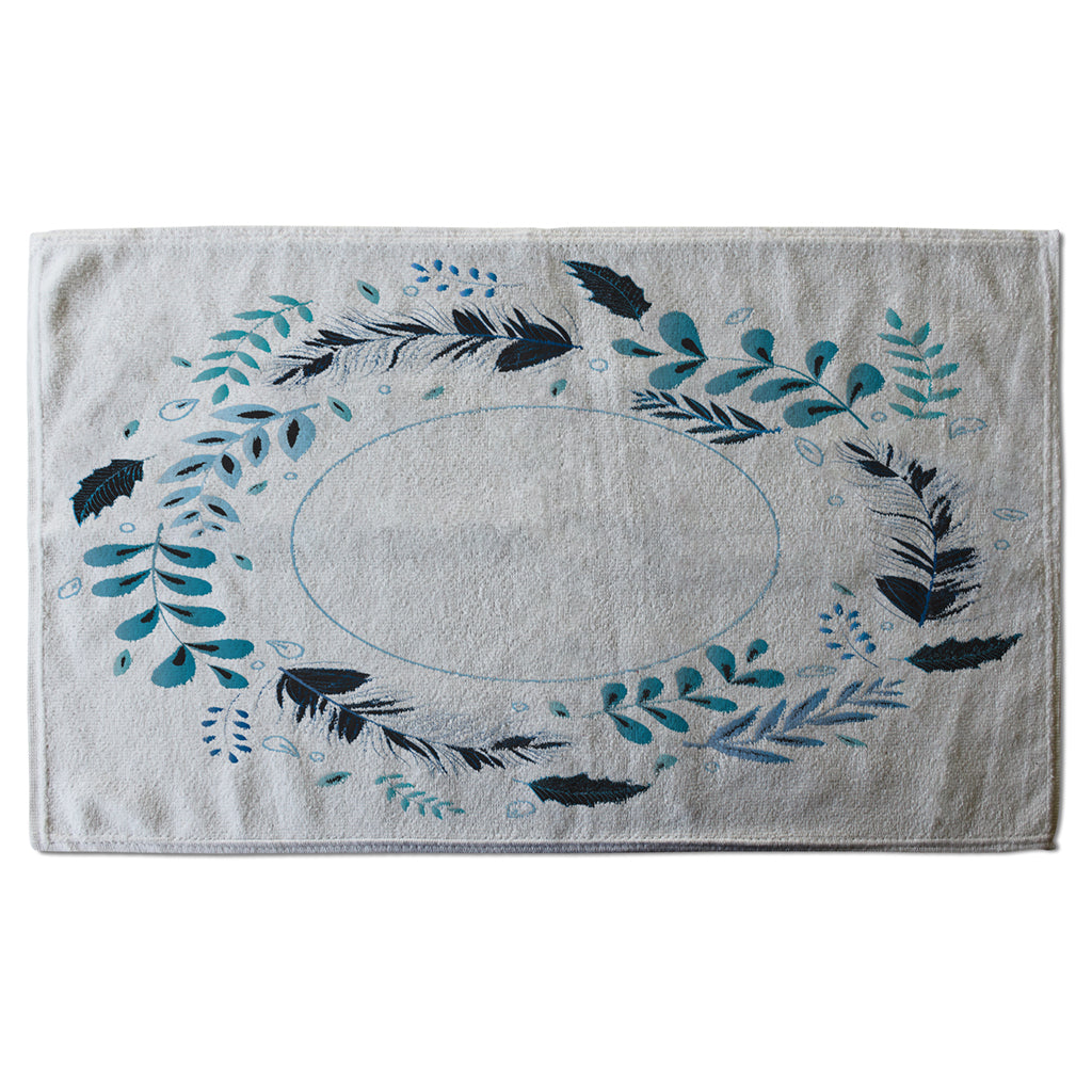 New Product Blue Leaves Frame (Kitchen Towel)  - Andrew Lee Home and Living