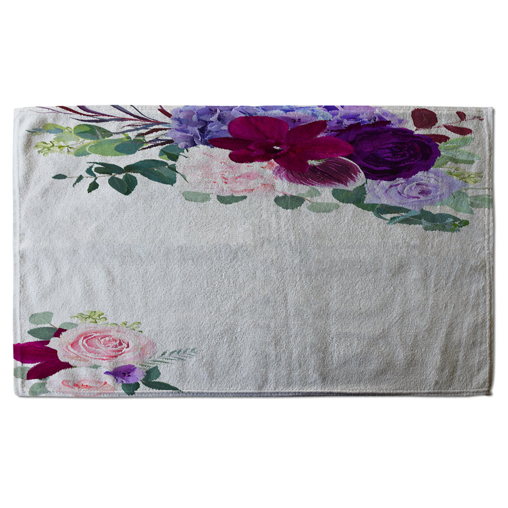 New Product Pink & Purple Roses (Kitchen Towel)  - Andrew Lee Home and Living