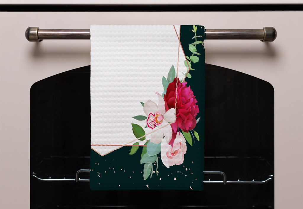 New Product Bright Flowers, Dark Background (Kitchen Towel)  - Andrew Lee Home and Living