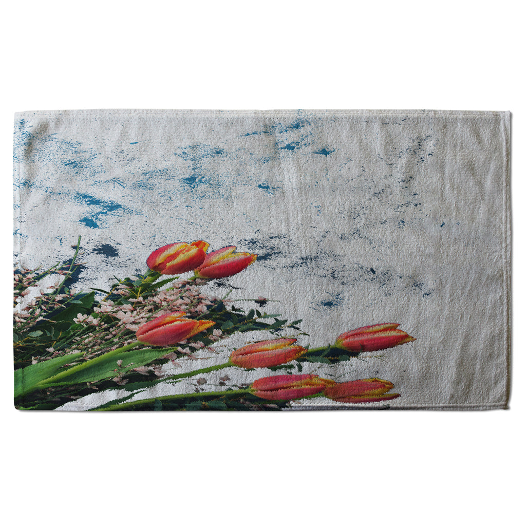 New Product Flowers On Marble (Kitchen Towel)  - Andrew Lee Home and Living