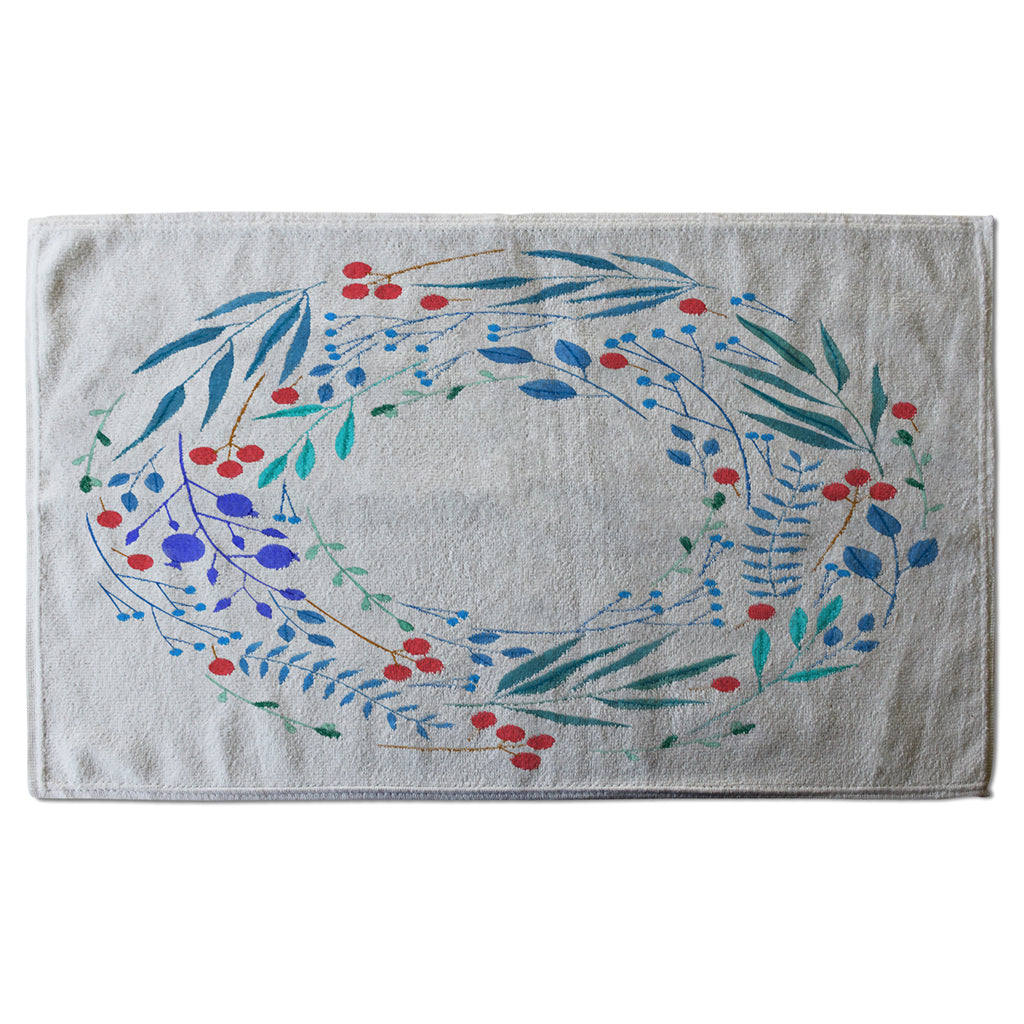 New Product Blue Decorative Reath (Kitchen Towel)  - Andrew Lee Home and Living