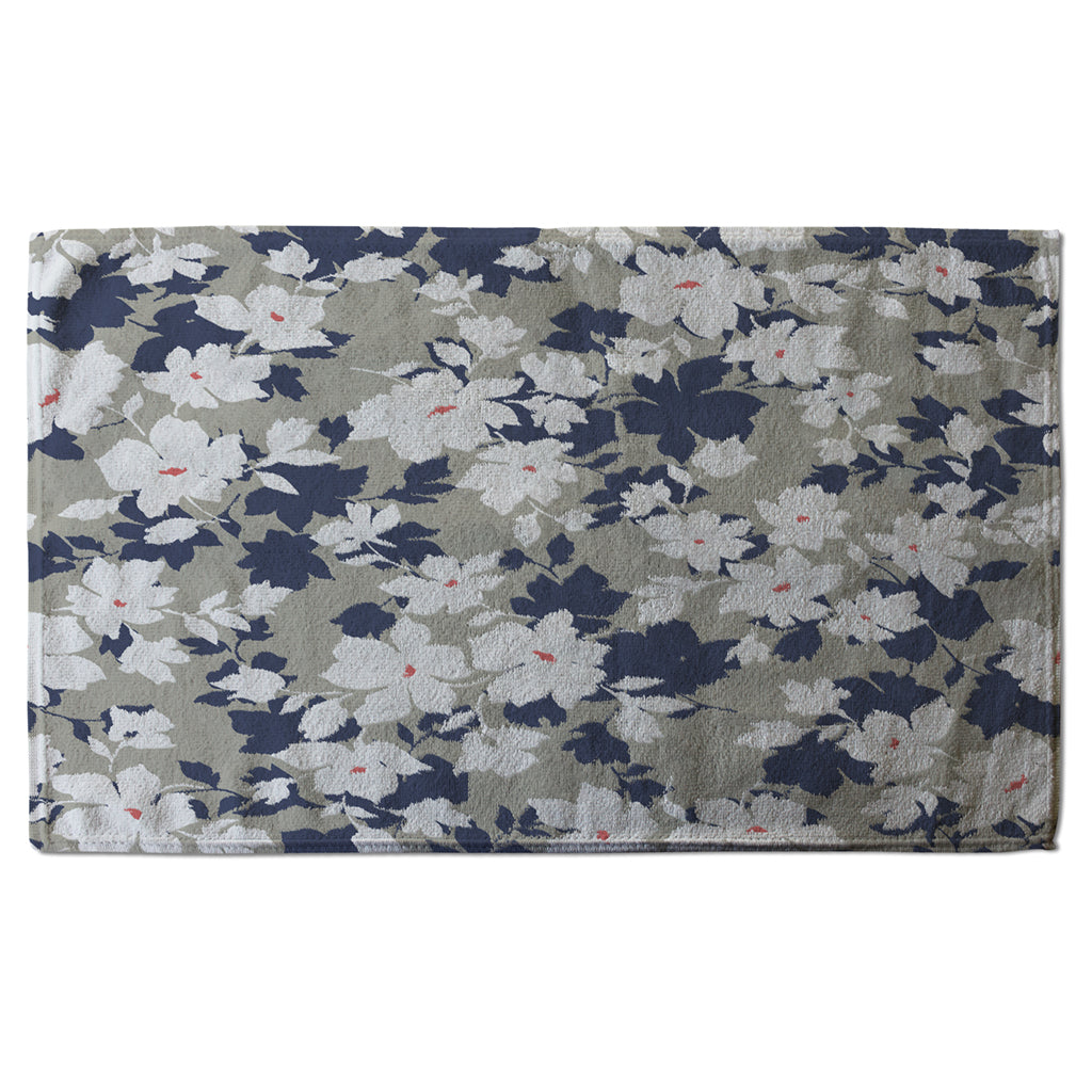 New Product Grey, Purple & White Flowers (Kitchen Towel)  - Andrew Lee Home and Living