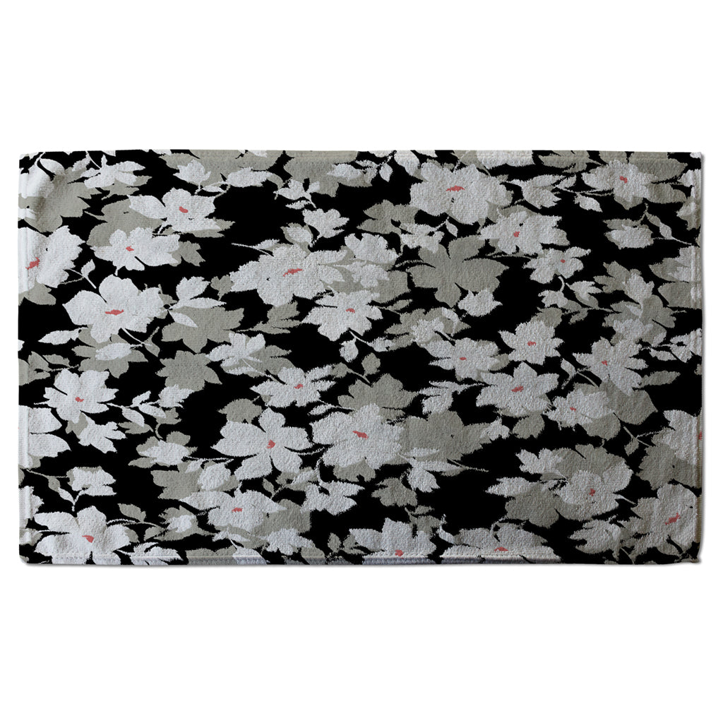 New Product Grey, White & Black Flowers (Kitchen Towel)  - Andrew Lee Home and Living