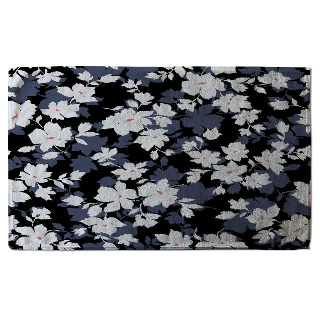 New Product White, Black & Purple Flowers (Kitchen Towel)  - Andrew Lee Home and Living